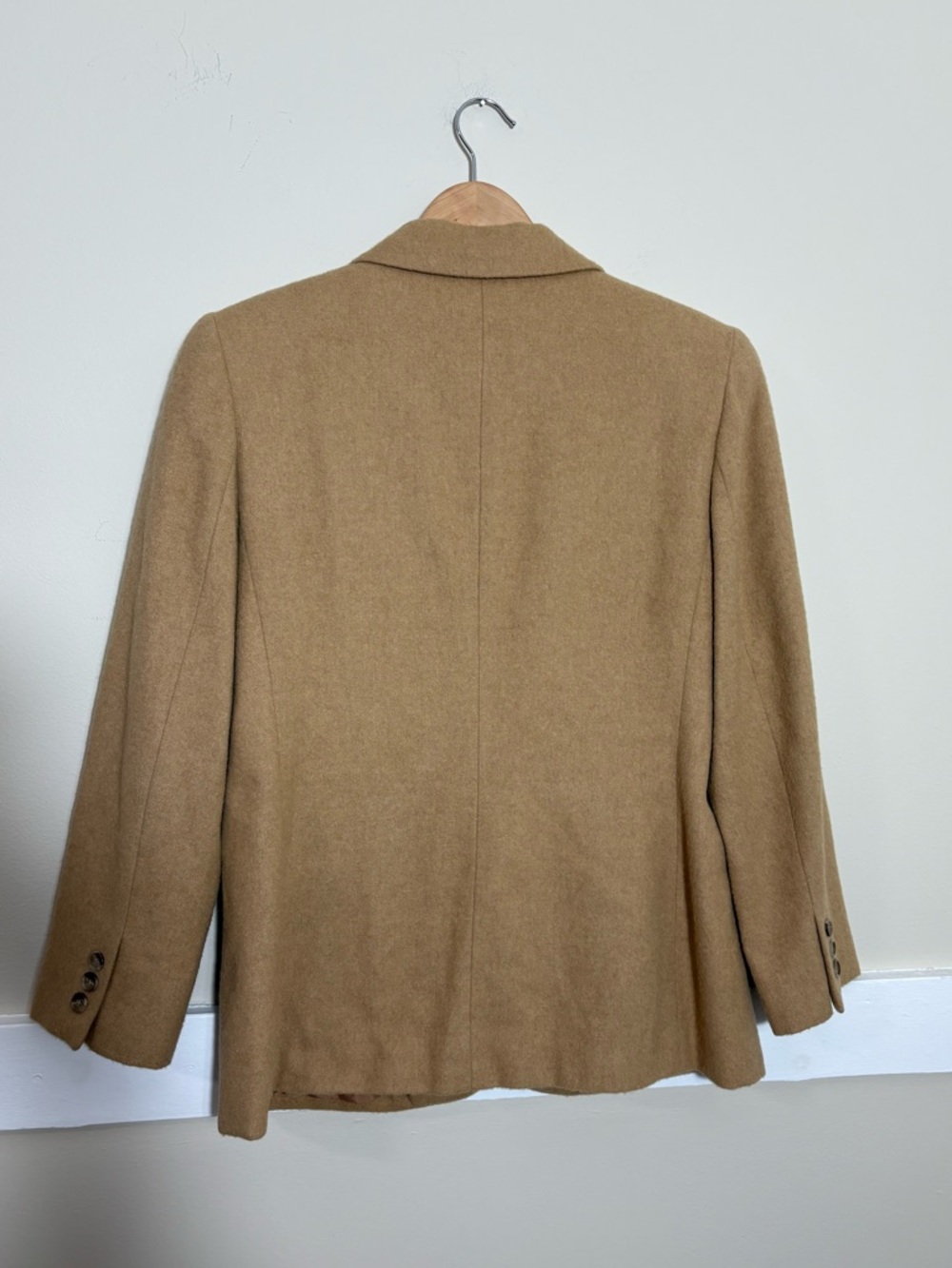 Chelsea Campbell Vintage Camel Hair Blazer Petite 10P Tan Wool Jacket - Picture 5 of 9